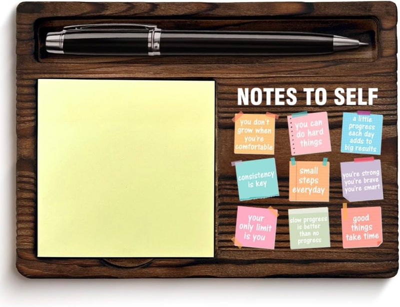 QODMGD Motivational Mental Health Sticky Note Holder Positive Affirmations Gifts Note to Self Post It Note Dispenser for Therapy Office Desk Decor - Image 1